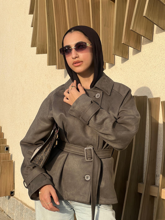 Sleek Strap Sleeve Jacket