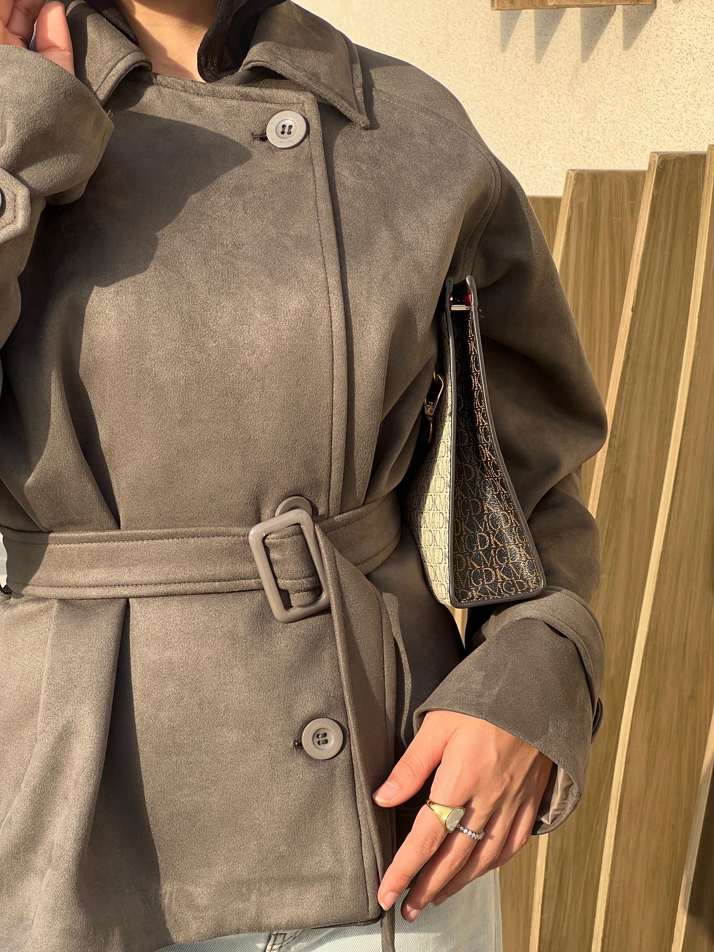 Sleek Strap Sleeve Jacket