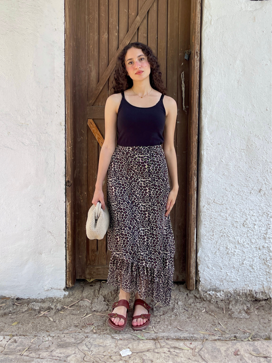 Leopard skirt